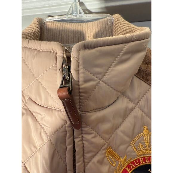 Ralph Lauren Sport Vest Brown Country Riders Jockey Club Challenge Crest Sz XS - Picture 11 of 16